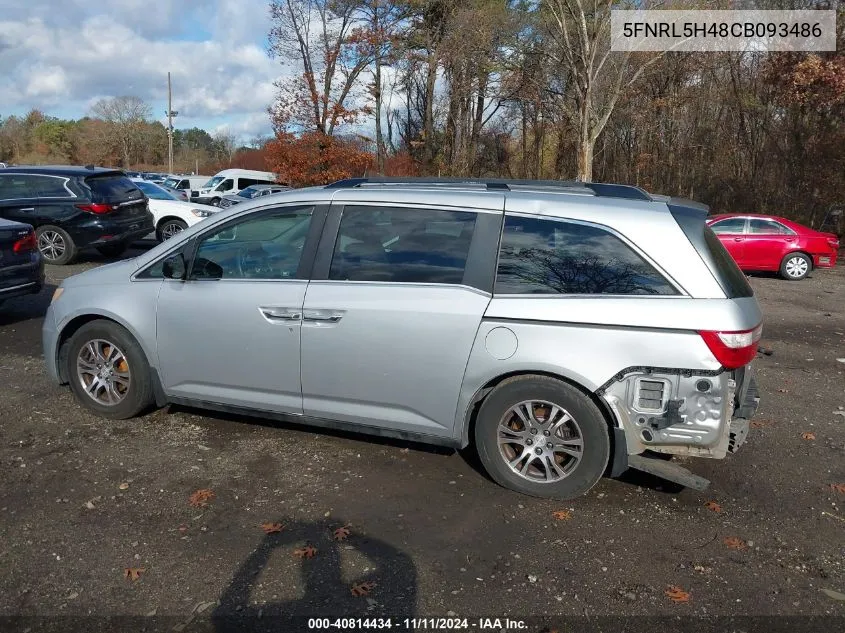 2012 Honda Odyssey Ex VIN: 5FNRL5H48CB093486 Lot: 40814434