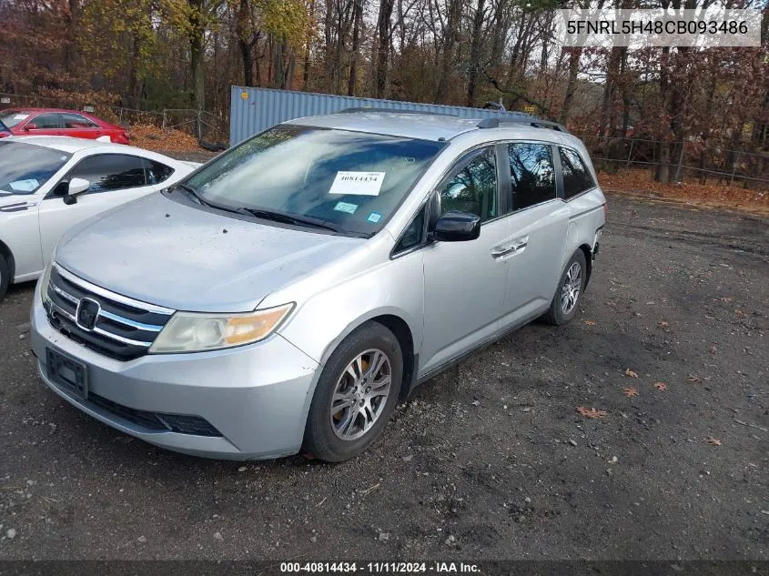 2012 Honda Odyssey Ex VIN: 5FNRL5H48CB093486 Lot: 40814434