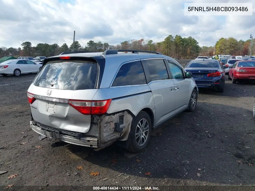 2012 Honda Odyssey Ex VIN: 5FNRL5H48CB093486 Lot: 40814434