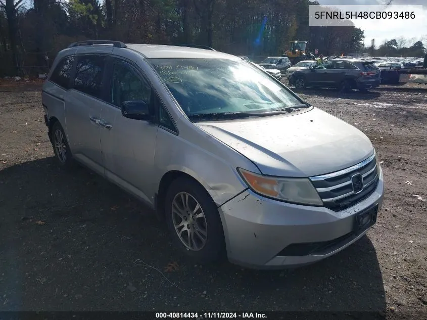 2012 Honda Odyssey Ex VIN: 5FNRL5H48CB093486 Lot: 40814434