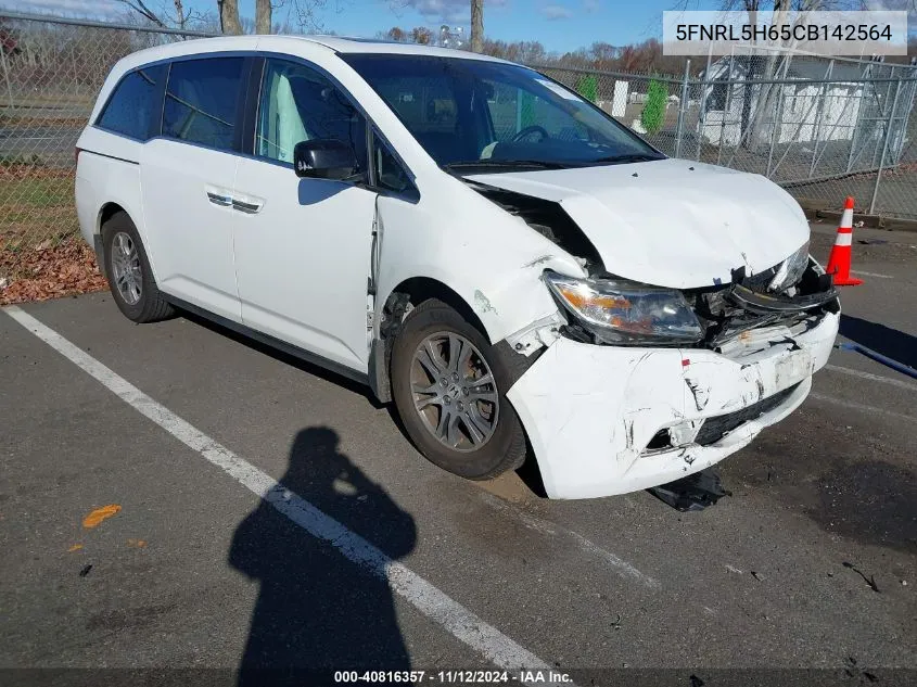 5FNRL5H65CB142564 2012 Honda Odyssey Ex-L