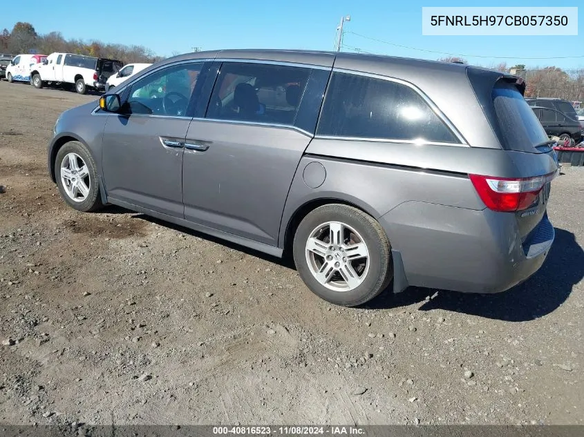 2012 Honda Odyssey Touring/Touring Elite VIN: 5FNRL5H97CB057350 Lot: 40816523