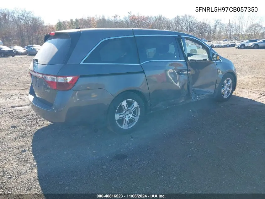 2012 Honda Odyssey Touring/Touring Elite VIN: 5FNRL5H97CB057350 Lot: 40816523