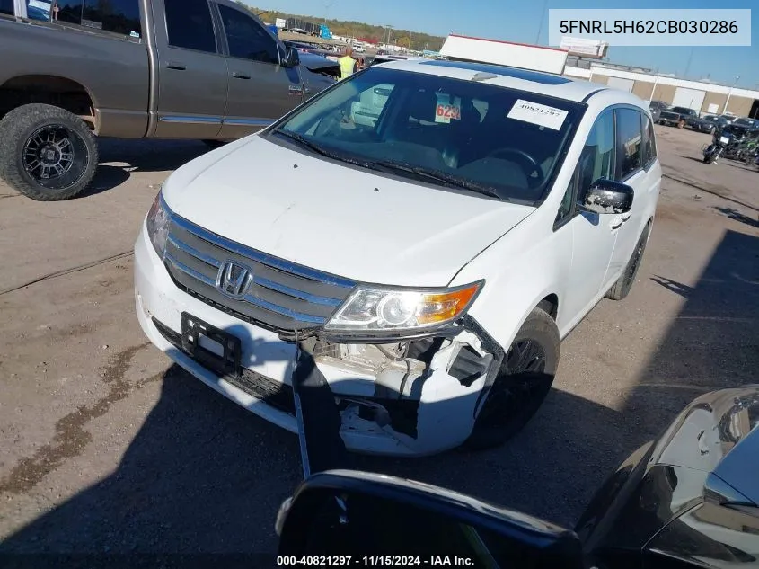 2012 Honda Odyssey Ex-L VIN: 5FNRL5H62CB030286 Lot: 40821297