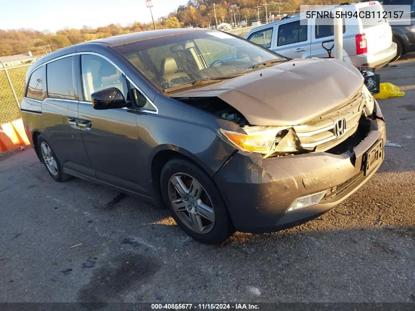 2012 Honda Odyssey Touring/Touring Elite VIN: 5FNRL5H94CB112157 Lot: 40855677