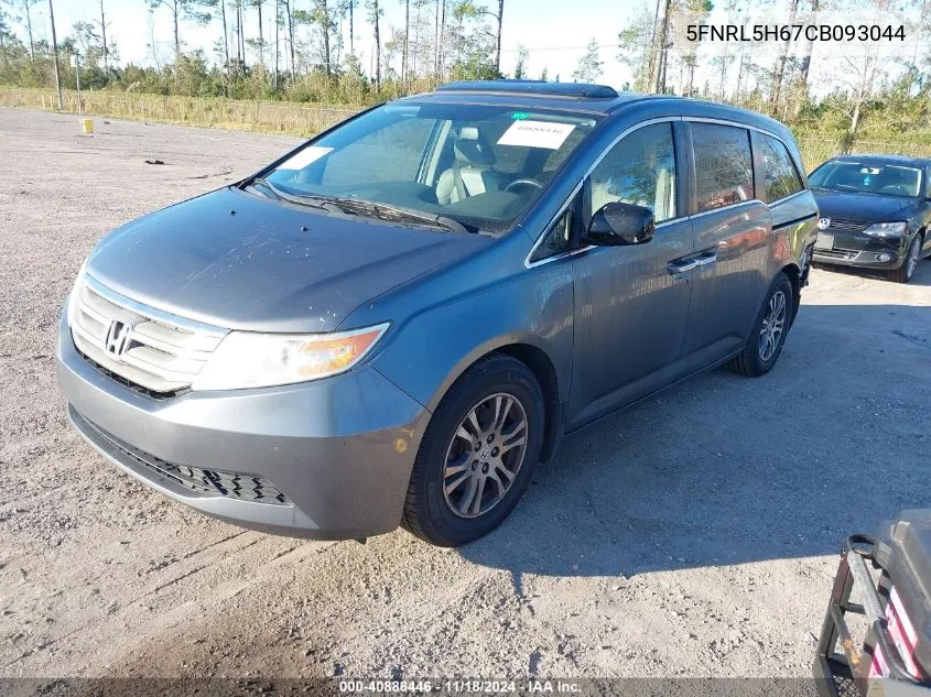 2012 Honda Odyssey Ex-L VIN: 5FNRL5H67CB093044 Lot: 40888446