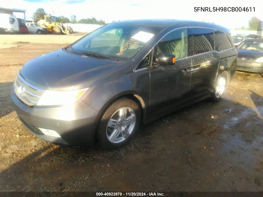 2012 Honda Odyssey Touring/Touring Elite VIN: 5FNRL5H98CB004611 Lot: 40923978