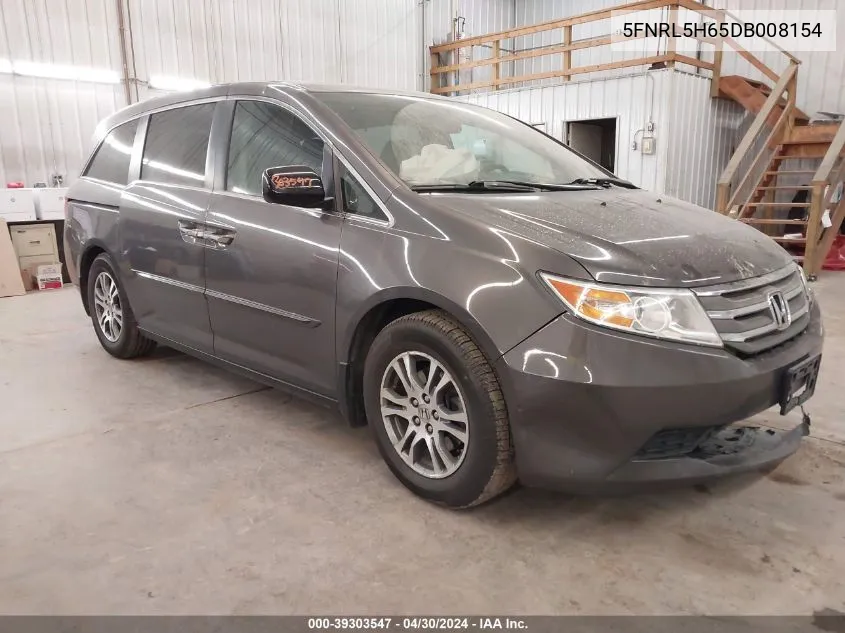 2013 Honda Odyssey Ex-L VIN: 5FNRL5H65DB008154 Lot: 39303547