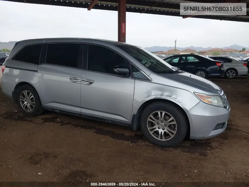 2013 Honda Odyssey Ex-L VIN: 5FNRL5H67DB031855 Lot: 39463859