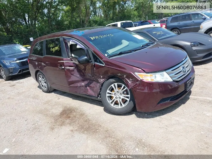 5FNRL5H60DB076863 2013 Honda Odyssey Ex-L