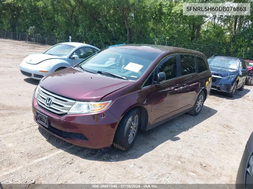 5FNRL5H60DB076863 2013 Honda Odyssey Ex-L