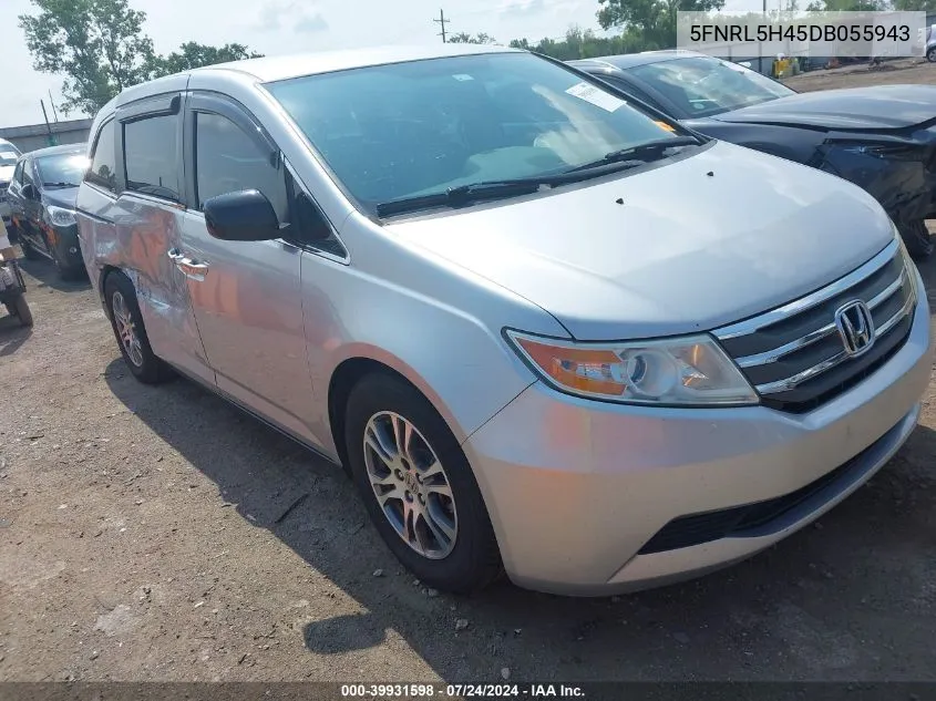 2013 Honda Odyssey Ex VIN: 5FNRL5H45DB055943 Lot: 39931598