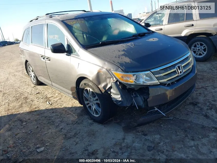 2013 Honda Odyssey Exl VIN: 5FNRL5H61DB013125 Lot: 40028496