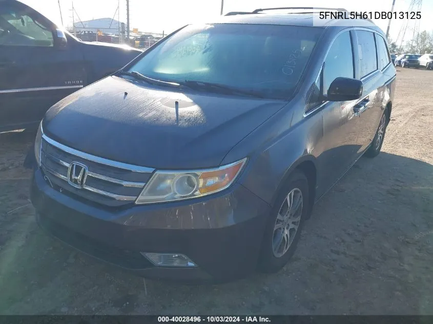 2013 Honda Odyssey Exl VIN: 5FNRL5H61DB013125 Lot: 40028496