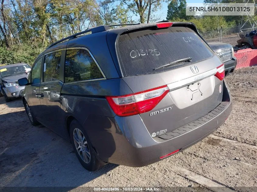 2013 Honda Odyssey Exl VIN: 5FNRL5H61DB013125 Lot: 40028496