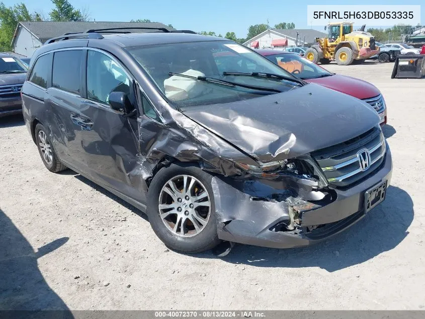 2013 Honda Odyssey Ex-L VIN: 5FNRL5H63DB053335 Lot: 40072370