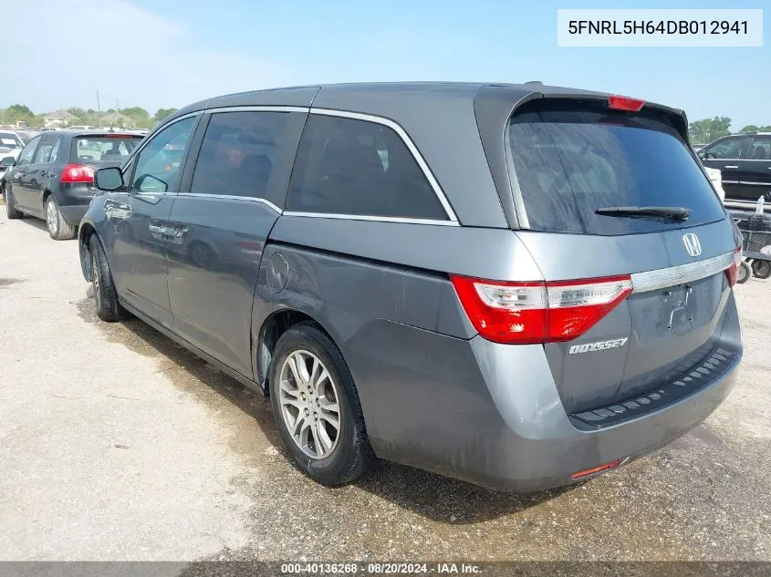 2013 Honda Odyssey Ex-L VIN: 5FNRL5H64DB012941 Lot: 40136268