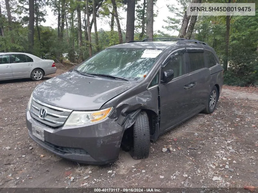 2013 Honda Odyssey Ex VIN: 5FNRL5H45DB019475 Lot: 40173117