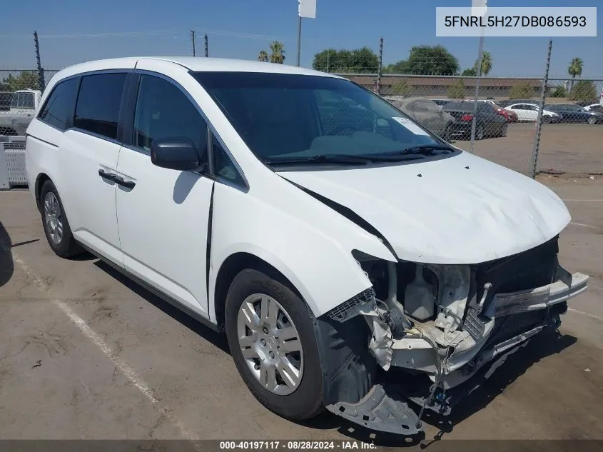 5FNRL5H27DB086593 2013 Honda Odyssey Lx