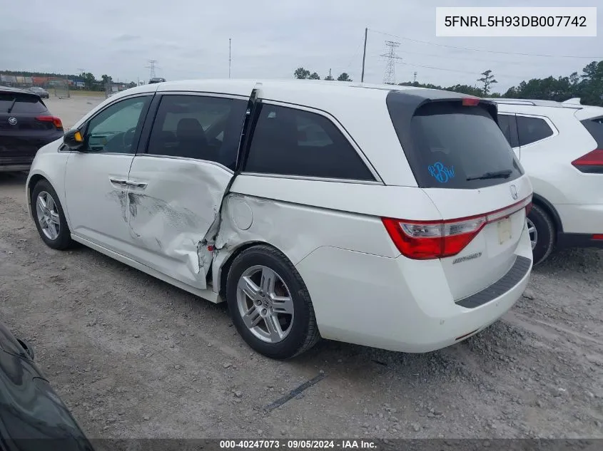 2013 Honda Odyssey Touring/Touring Elite VIN: 5FNRL5H93DB007742 Lot: 40247073