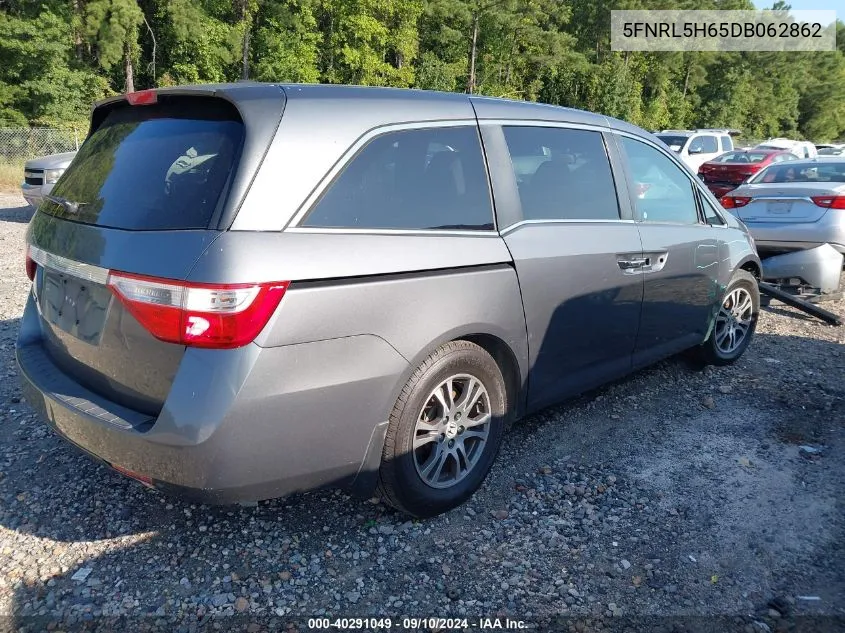 2013 Honda Odyssey Ex-L VIN: 5FNRL5H65DB062862 Lot: 40291049