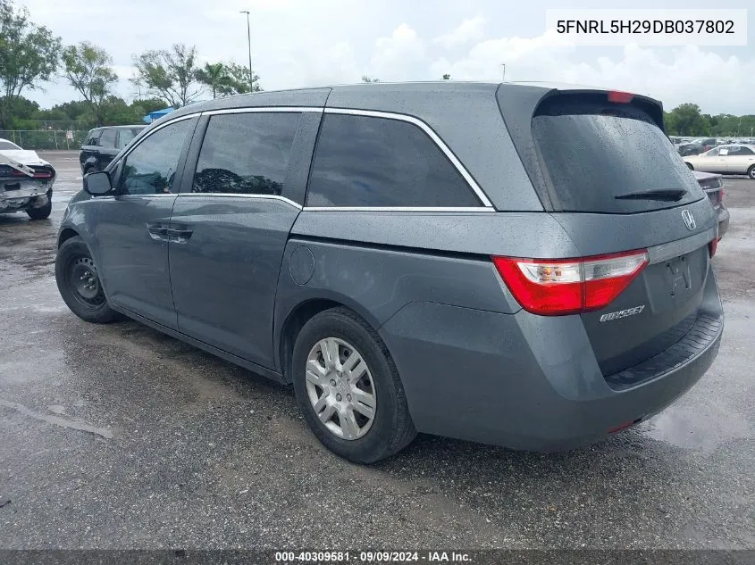 5FNRL5H29DB037802 2013 Honda Odyssey Lx