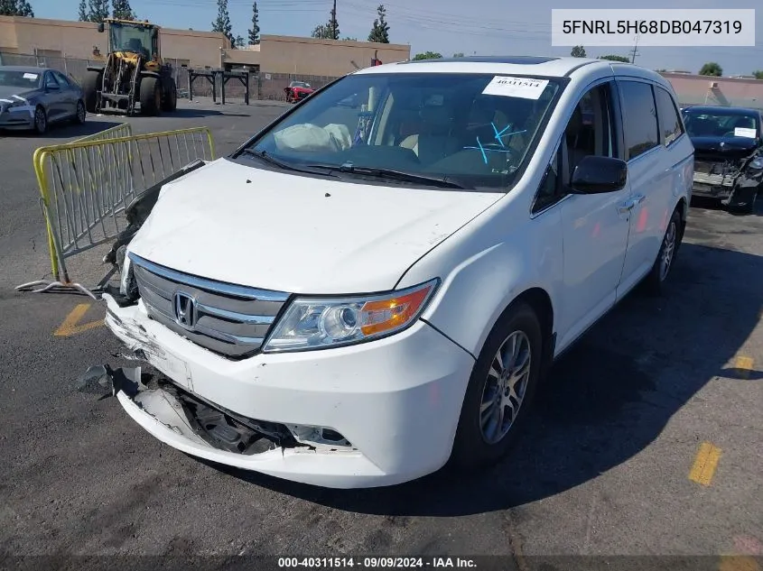 2013 Honda Odyssey Ex-L VIN: 5FNRL5H68DB047319 Lot: 40311514