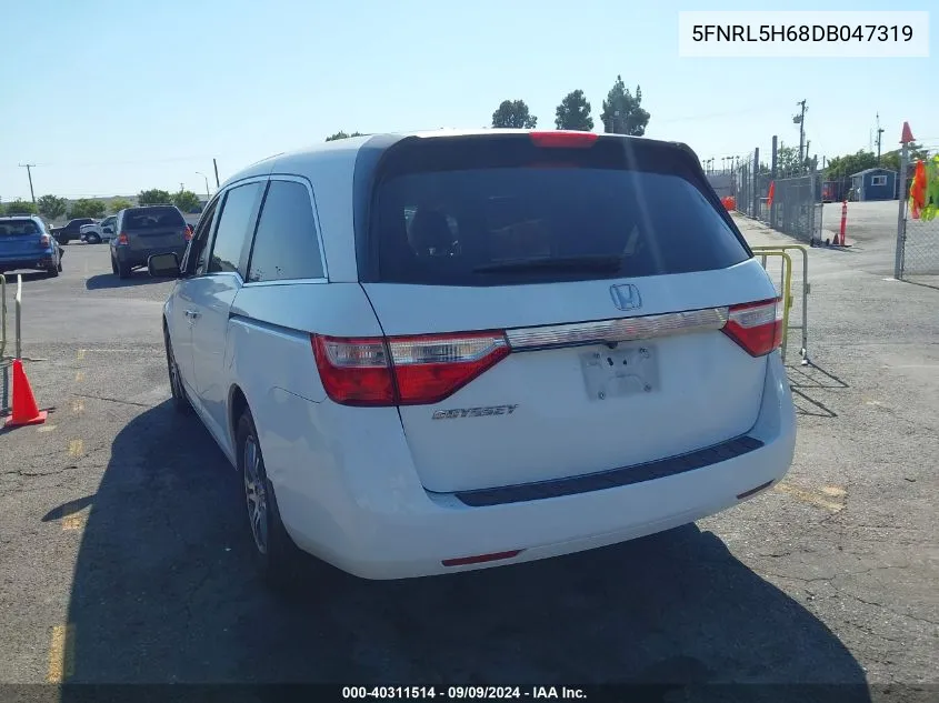 5FNRL5H68DB047319 2013 Honda Odyssey Ex-L