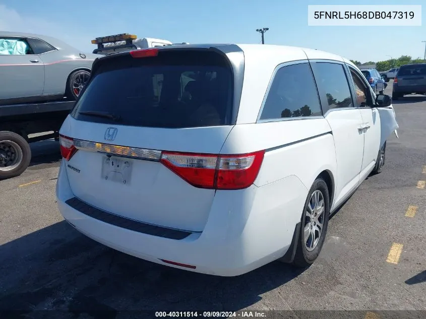 2013 Honda Odyssey Ex-L VIN: 5FNRL5H68DB047319 Lot: 40311514