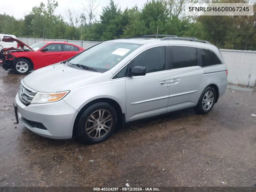 2013 Honda Odyssey Exl VIN: 5FNRL5H66DB067245 Lot: 40324297