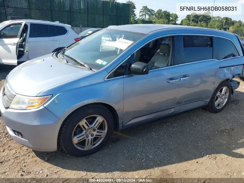 2013 Honda Odyssey Exl VIN: 5FNRL5H68DB058031 Lot: 40324491