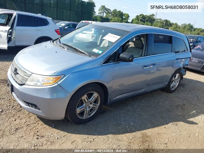 2013 Honda Odyssey Exl VIN: 5FNRL5H68DB058031 Lot: 40324491