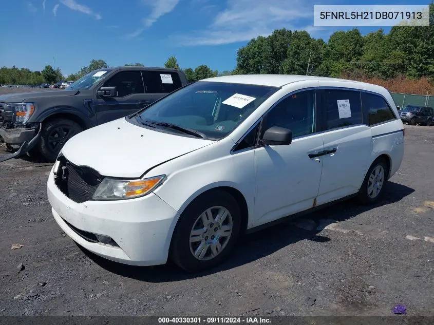 2013 Honda Odyssey Lx VIN: 5FNRL5H21DB071913 Lot: 40330301