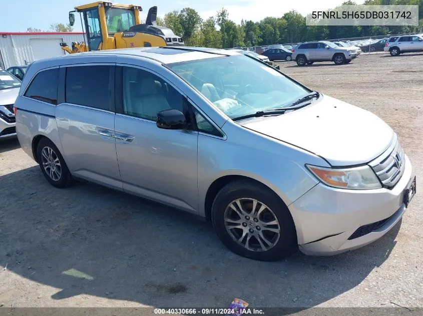 2013 Honda Odyssey Ex-L VIN: 5FNRL5H65DB031742 Lot: 40330666