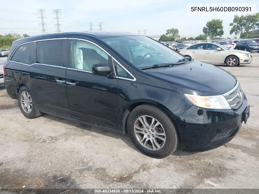 2013 Honda Odyssey Exl VIN: 5FNRL5H60DB090391 Lot: 40334938