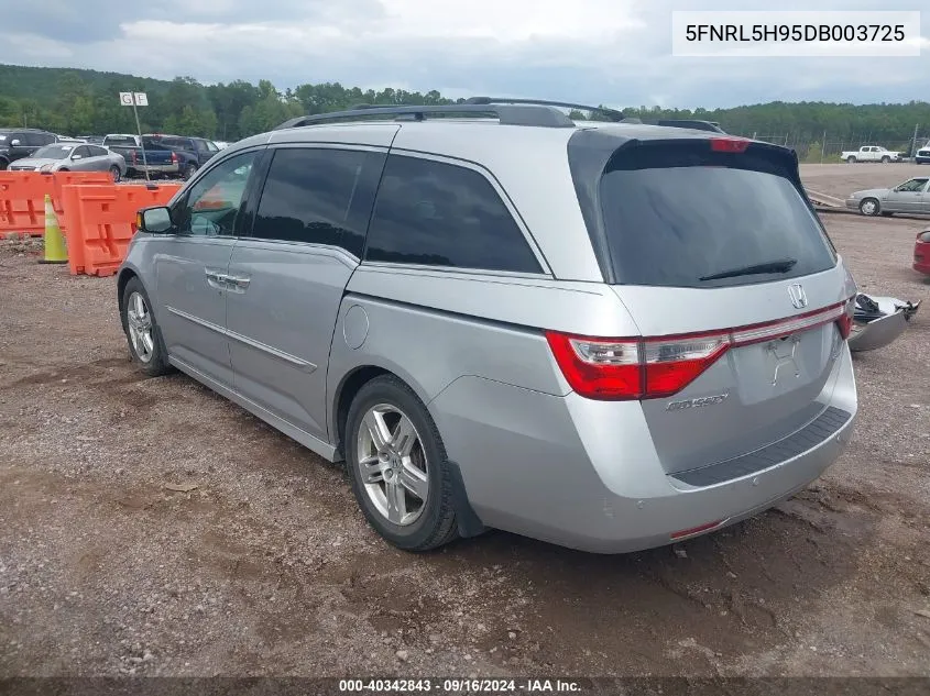 2013 Honda Odyssey Touring/Touring Elite VIN: 5FNRL5H95DB003725 Lot: 40342843