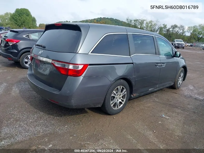 5FNRL5H60DB016789 2013 Honda Odyssey Ex-L