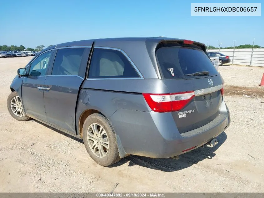 2013 Honda Odyssey Ex-L VIN: 5FNRL5H6XDB006657 Lot: 40347892