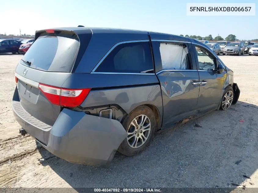 2013 Honda Odyssey Ex-L VIN: 5FNRL5H6XDB006657 Lot: 40347892