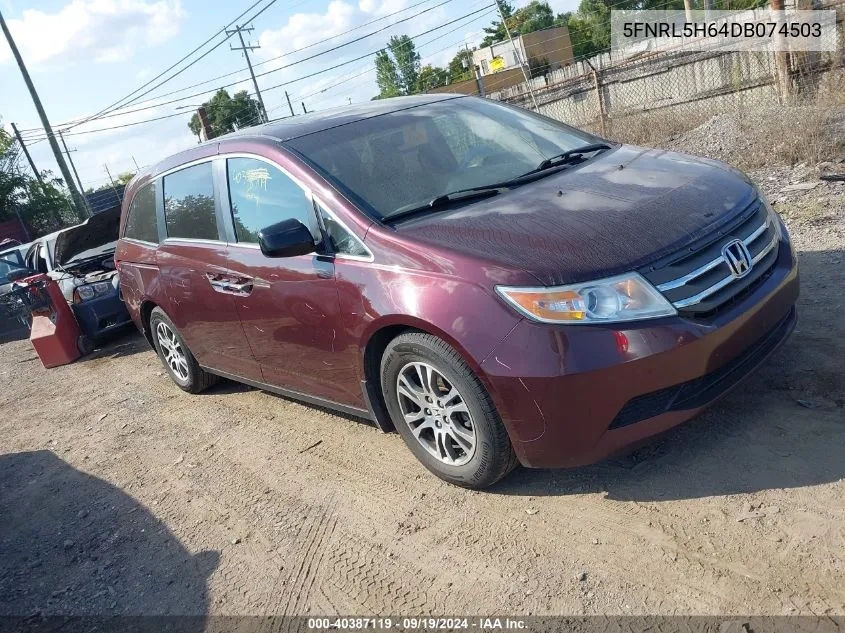 2013 Honda Odyssey Ex-L VIN: 5FNRL5H64DB074503 Lot: 40387119