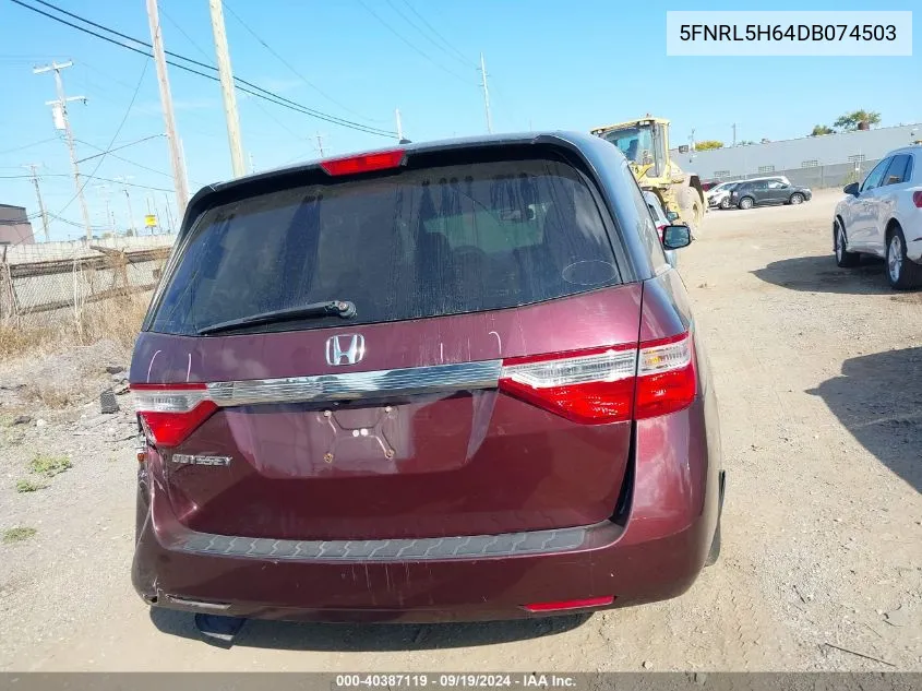 5FNRL5H64DB074503 2013 Honda Odyssey Ex-L