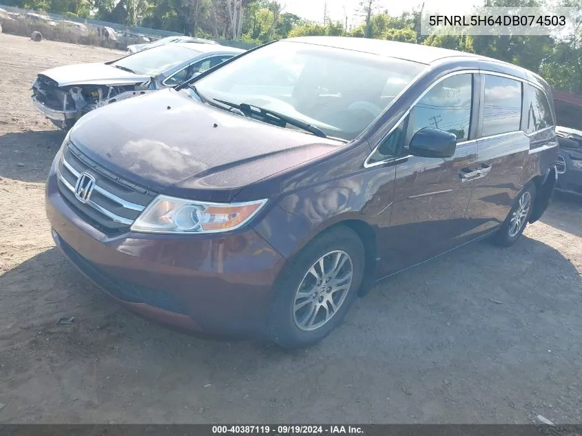 2013 Honda Odyssey Ex-L VIN: 5FNRL5H64DB074503 Lot: 40387119