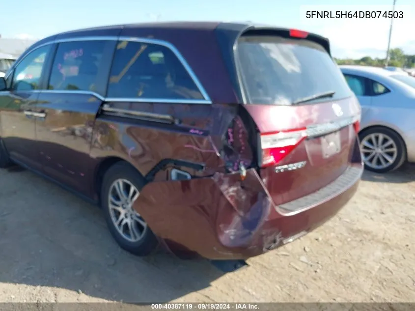 2013 Honda Odyssey Ex-L VIN: 5FNRL5H64DB074503 Lot: 40387119