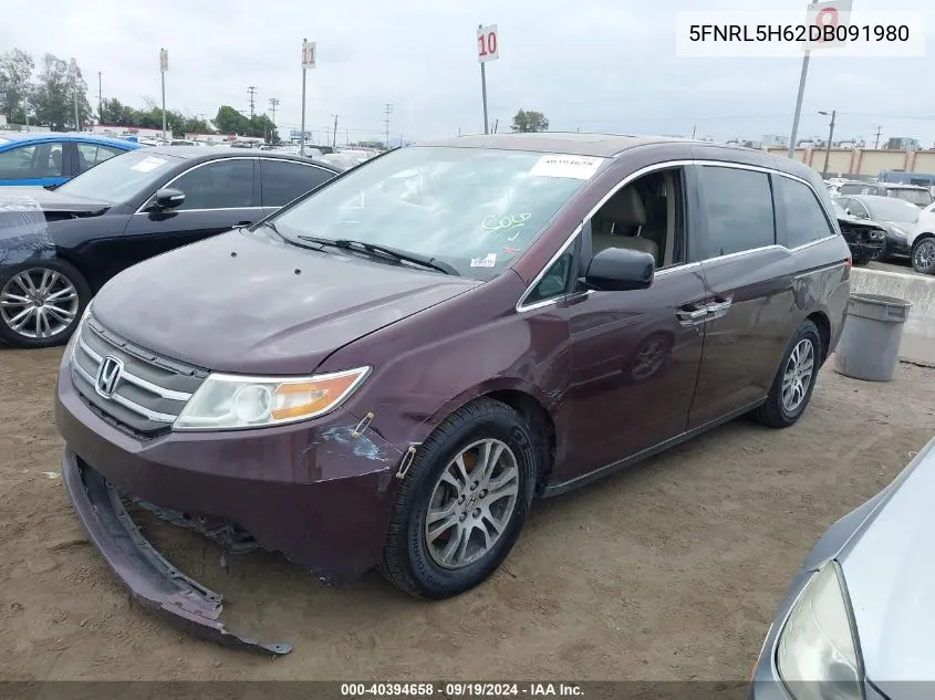 5FNRL5H62DB091980 2013 Honda Odyssey Ex-L