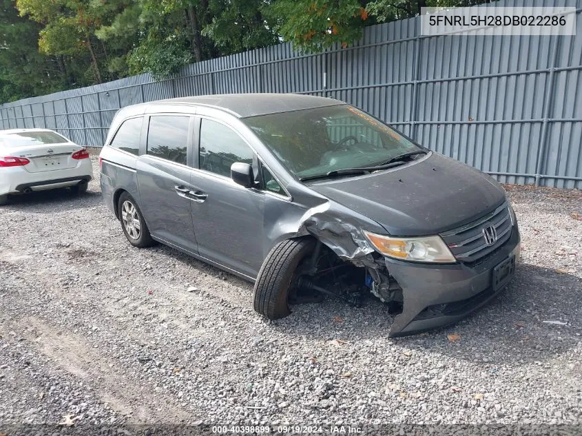 5FNRL5H28DB022286 2013 Honda Odyssey Lx