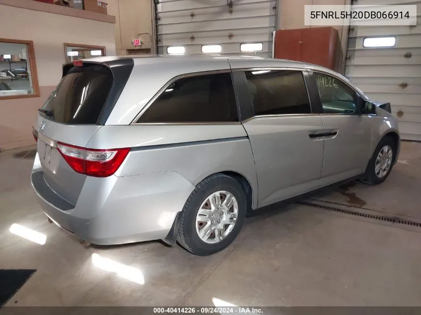 5FNRL5H20DB066914 2013 Honda Odyssey Lx