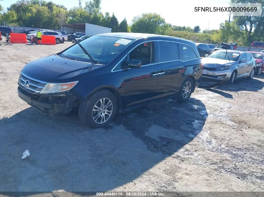 2013 Honda Odyssey Ex-L VIN: 5FNRL5H6XDB009669 Lot: 40440110