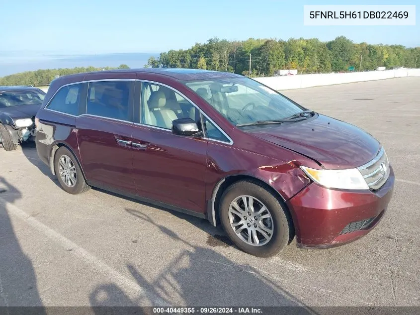 2013 Honda Odyssey Ex-L VIN: 5FNRL5H61DB022469 Lot: 40449355