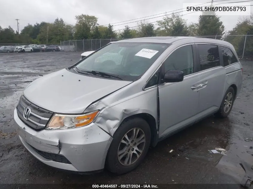 5FNRL5H69DB068793 2013 Honda Odyssey Ex-L