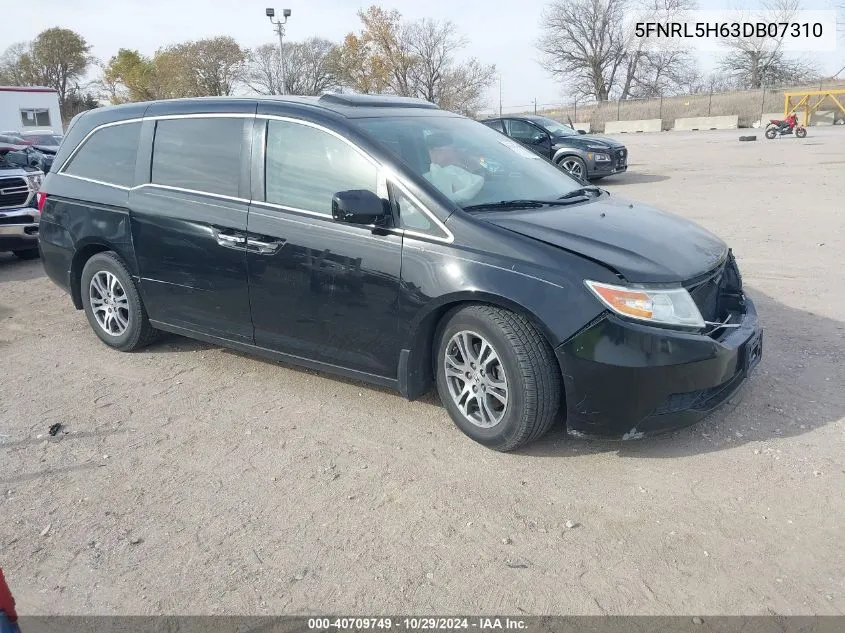 2013 Honda Odyssey Ex-L VIN: 5FNRL5H63DB07310 Lot: 40709749